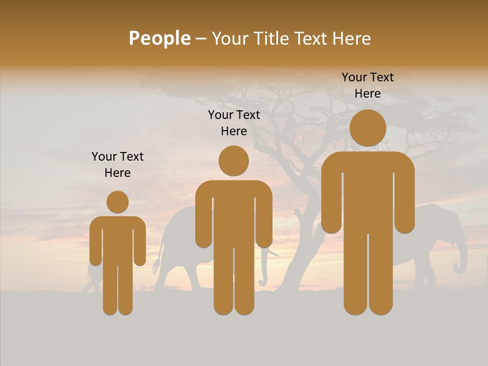 Black Orange Herd PowerPoint Template