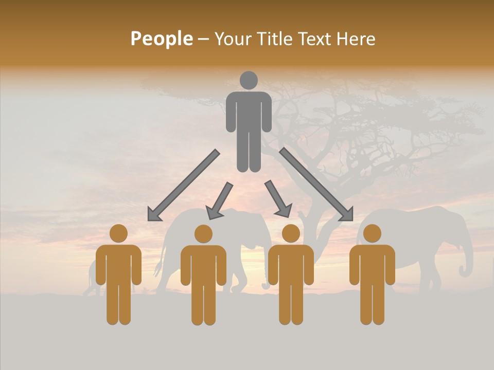 Black Orange Herd PowerPoint Template