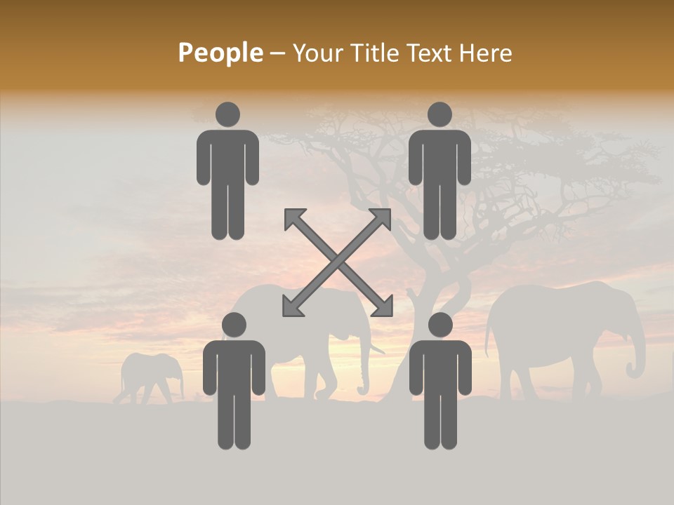Black Orange Herd PowerPoint Template