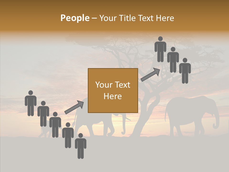 Black Orange Herd PowerPoint Template