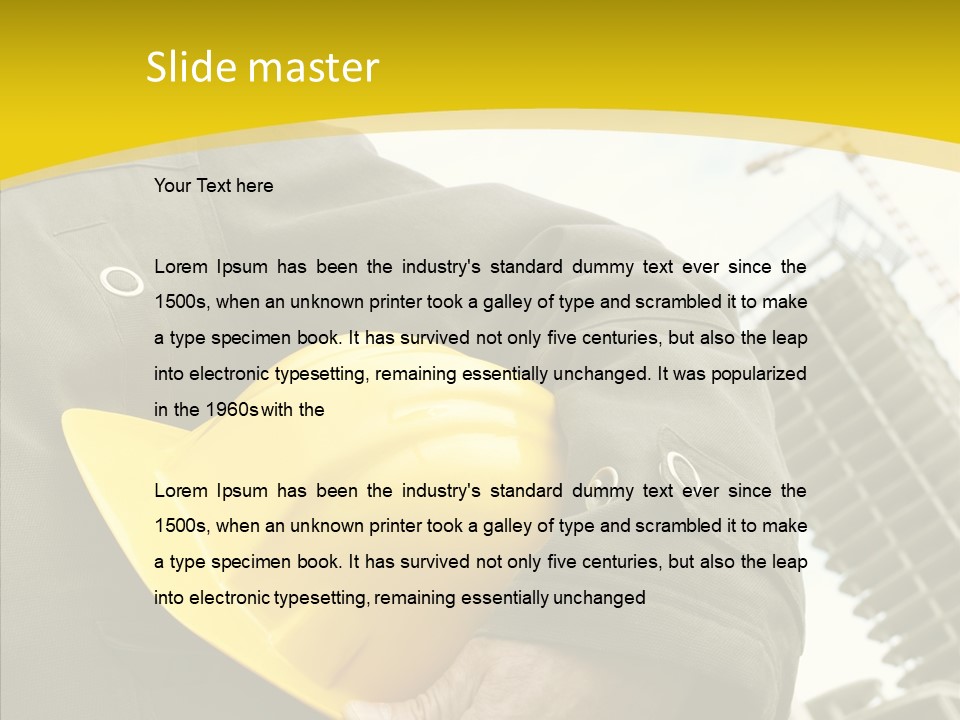 Person Hardhat Site PowerPoint Template