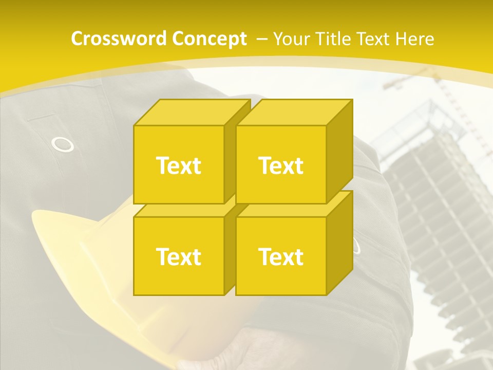 Person Hardhat Site PowerPoint Template