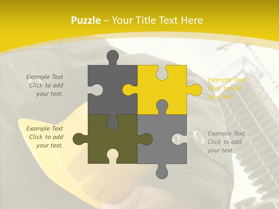 Person Hardhat Site PowerPoint Template