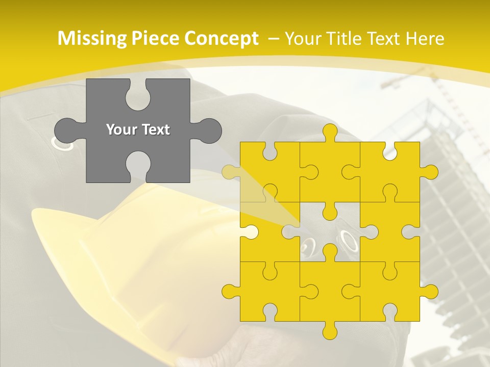 Person Hardhat Site PowerPoint Template