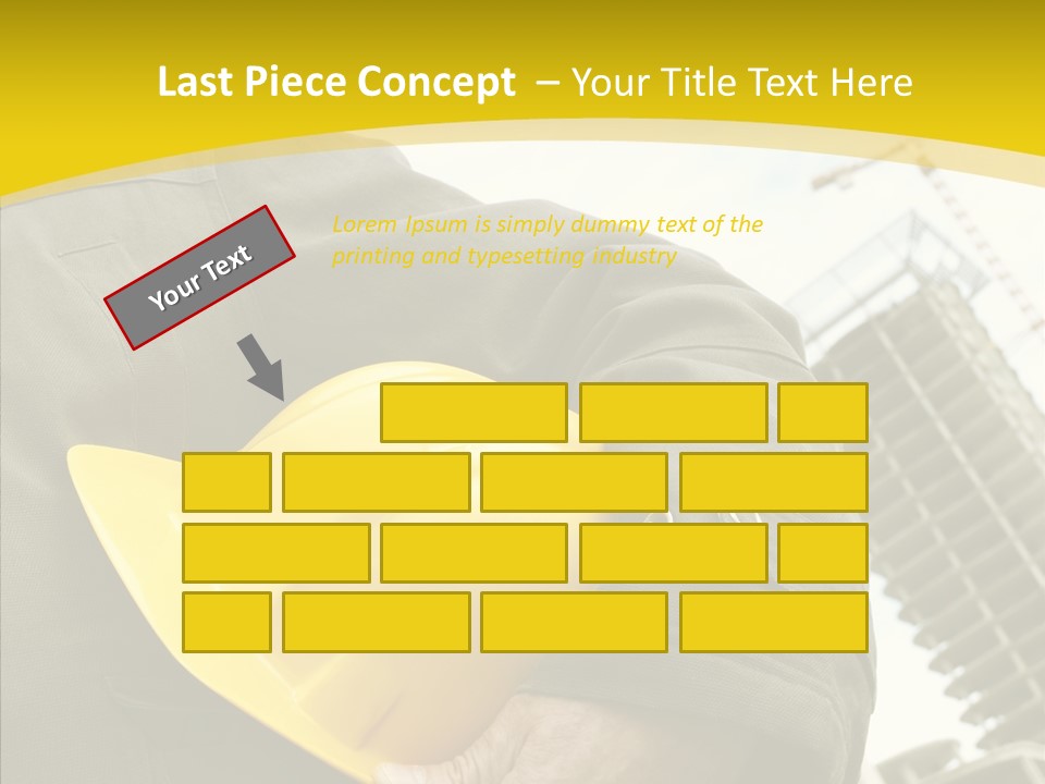 Person Hardhat Site PowerPoint Template