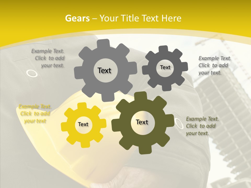 Person Hardhat Site PowerPoint Template