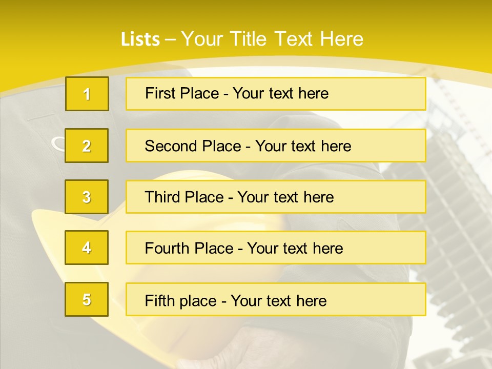 Person Hardhat Site PowerPoint Template