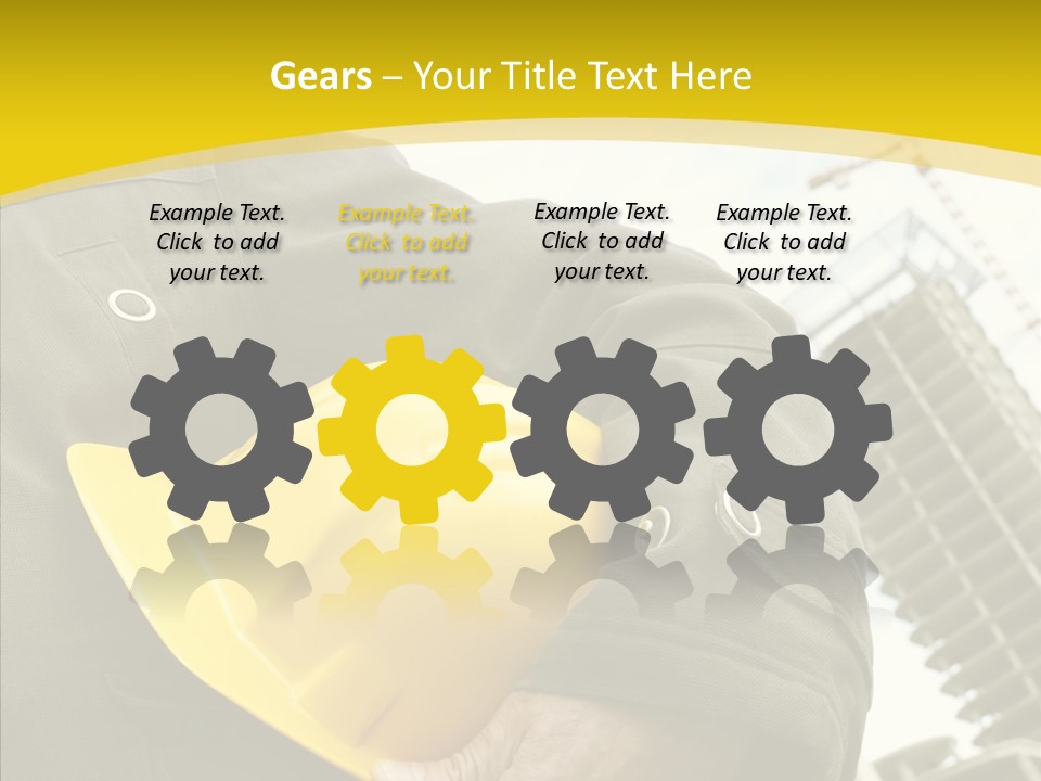 Person Hardhat Site PowerPoint Template