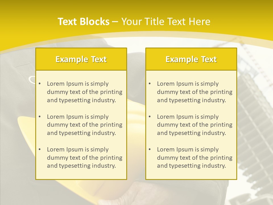 Person Hardhat Site PowerPoint Template