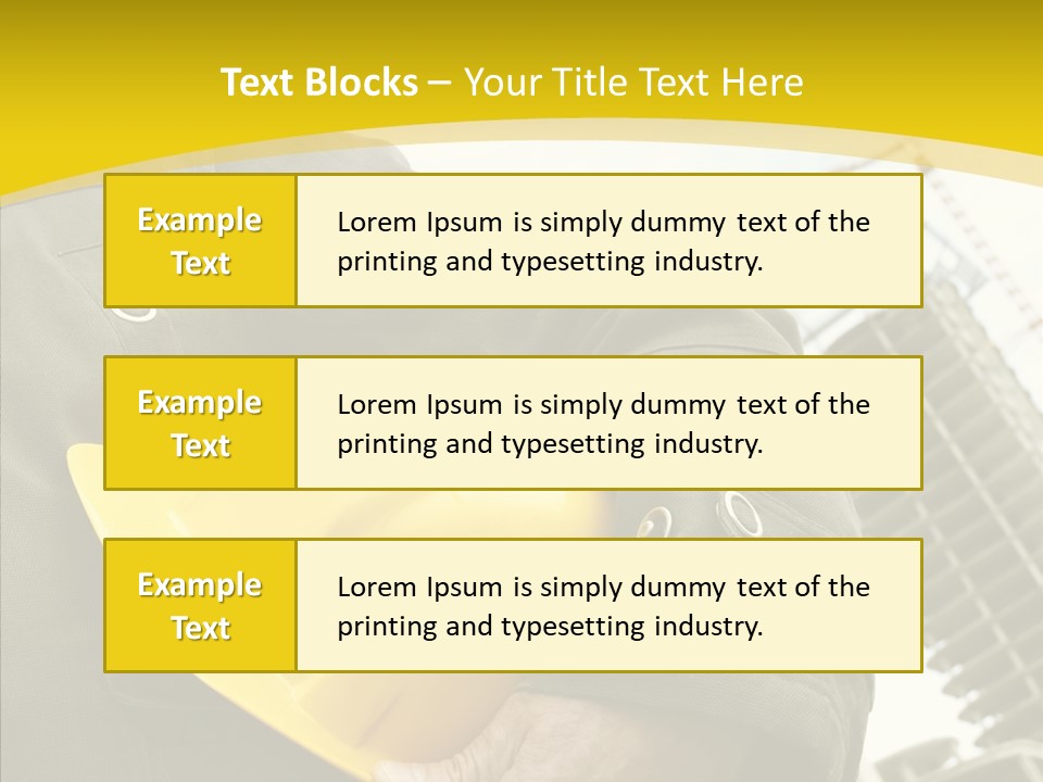 Person Hardhat Site PowerPoint Template