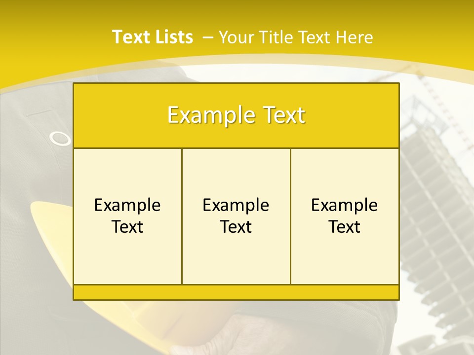 Person Hardhat Site PowerPoint Template