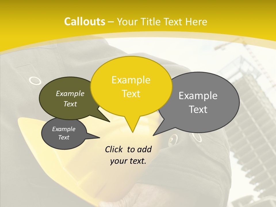 Person Hardhat Site PowerPoint Template