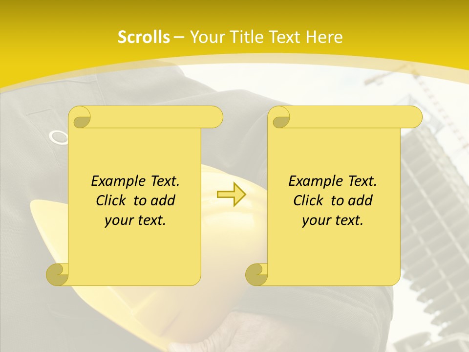 Person Hardhat Site PowerPoint Template