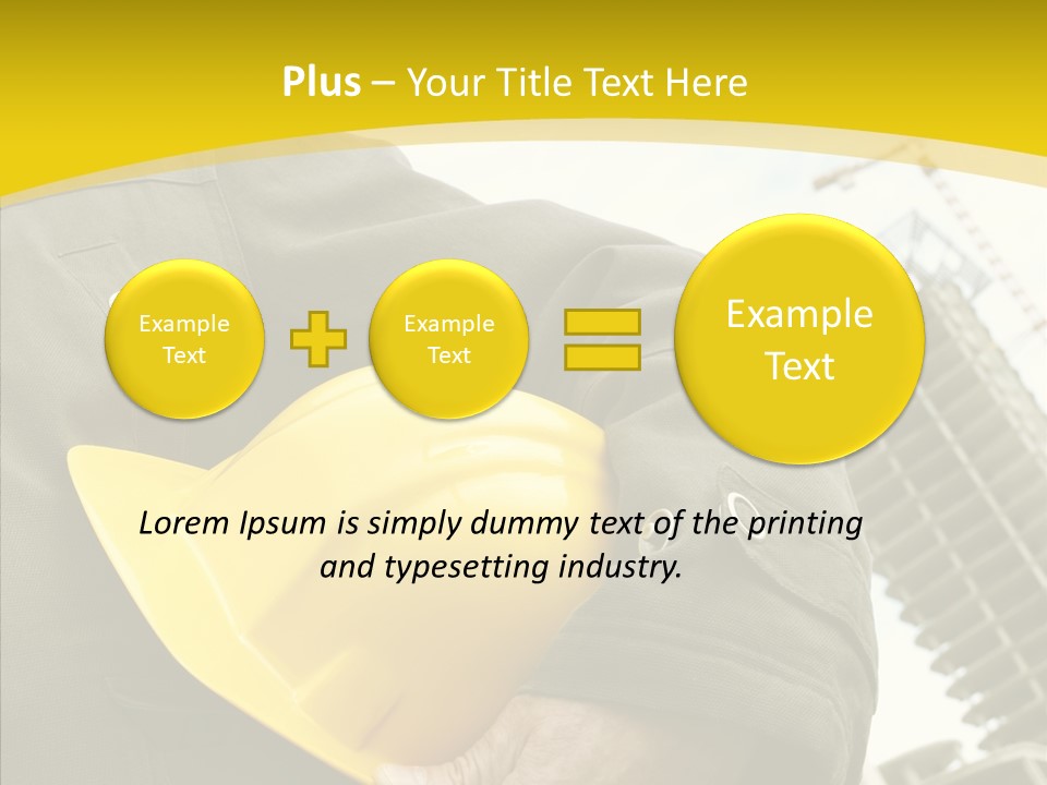 Person Hardhat Site PowerPoint Template