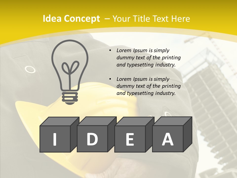 Person Hardhat Site PowerPoint Template