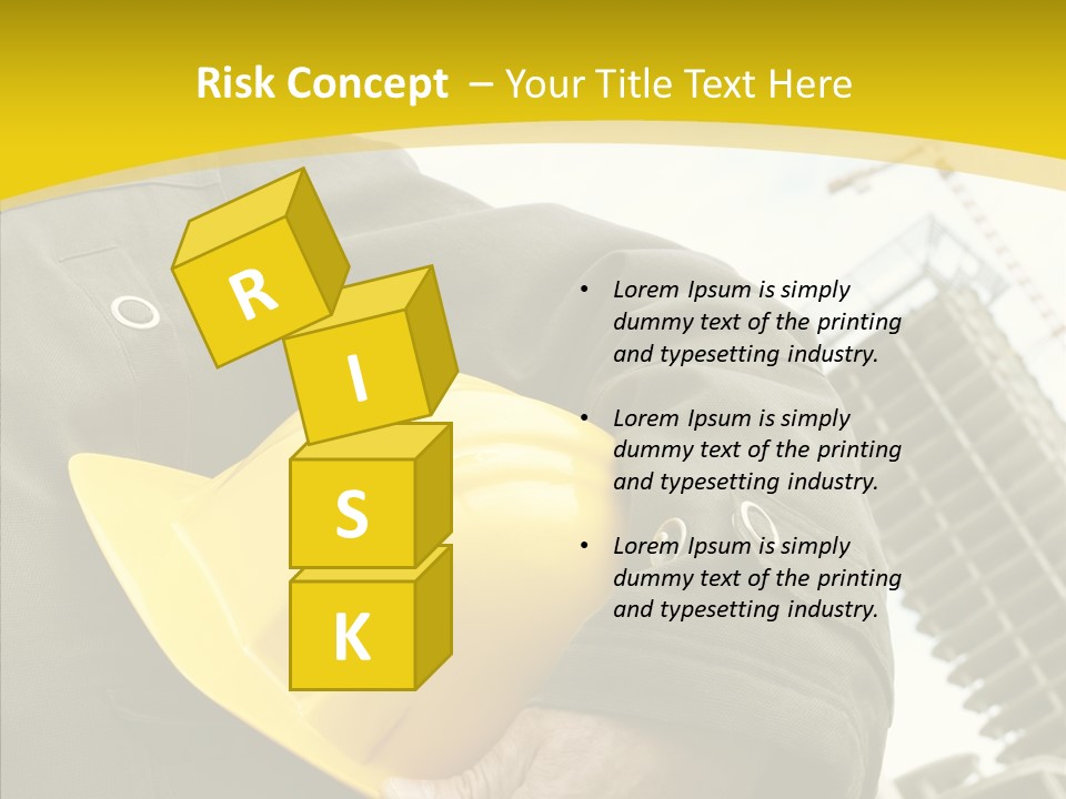 Person Hardhat Site PowerPoint Template