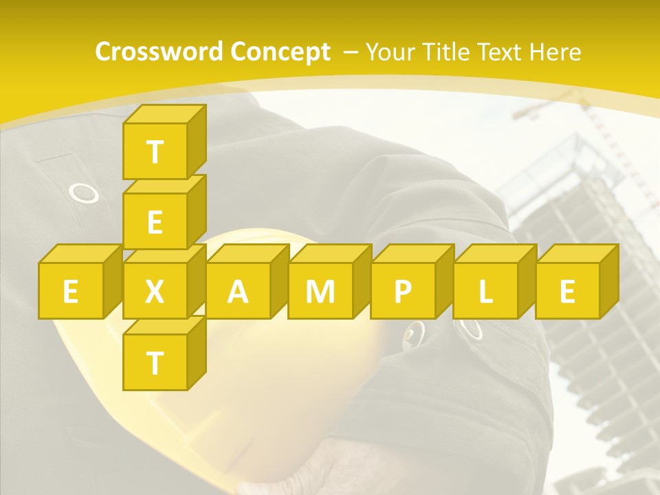 Person Hardhat Site PowerPoint Template