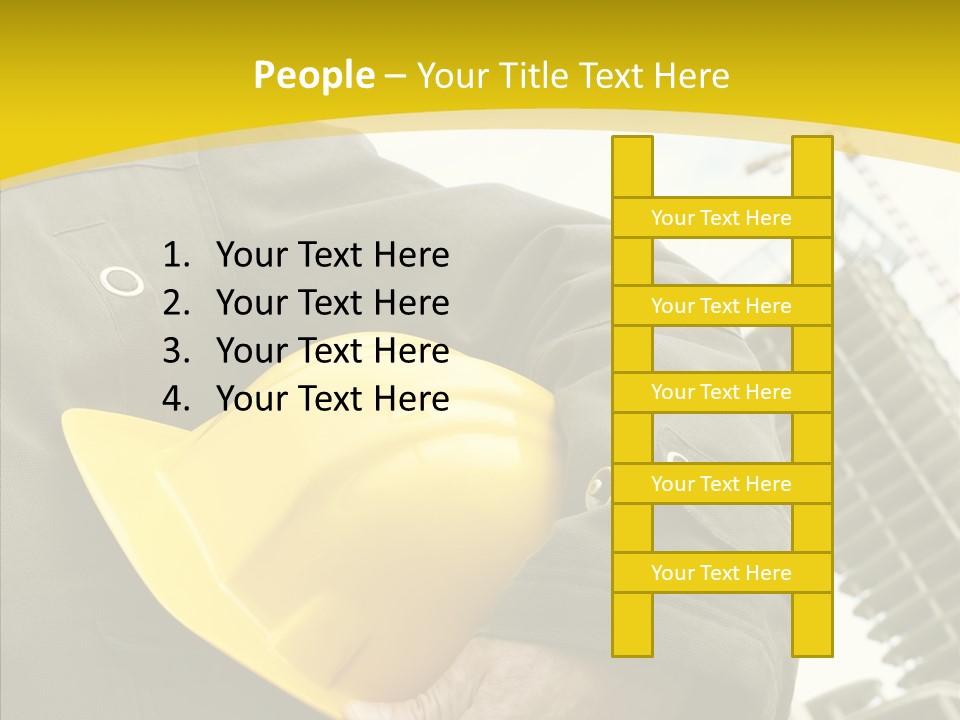 Person Hardhat Site PowerPoint Template