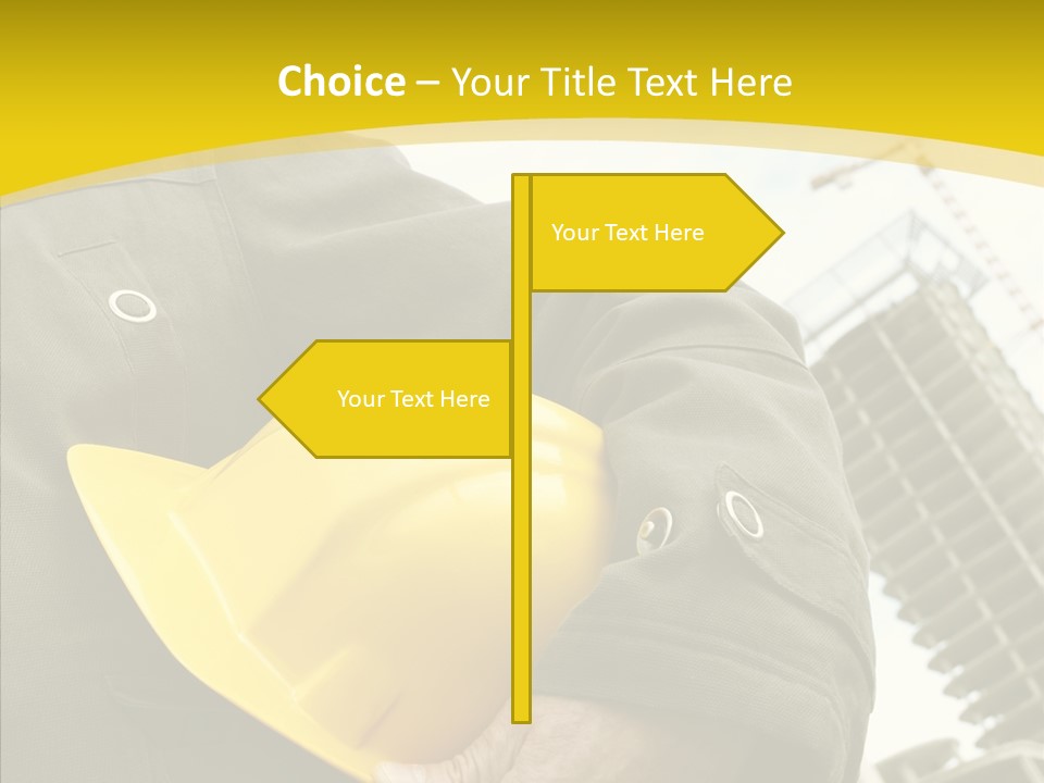 Person Hardhat Site PowerPoint Template