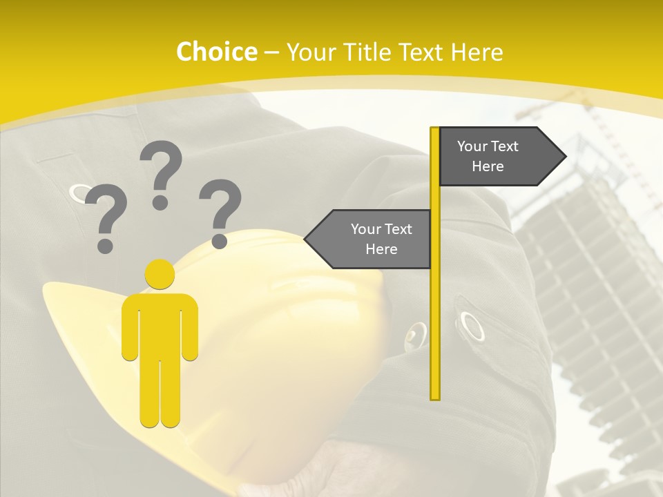 Person Hardhat Site PowerPoint Template