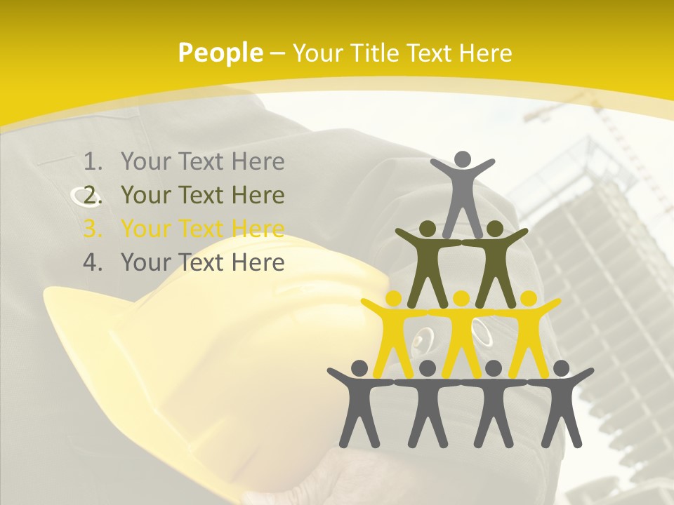 Person Hardhat Site PowerPoint Template