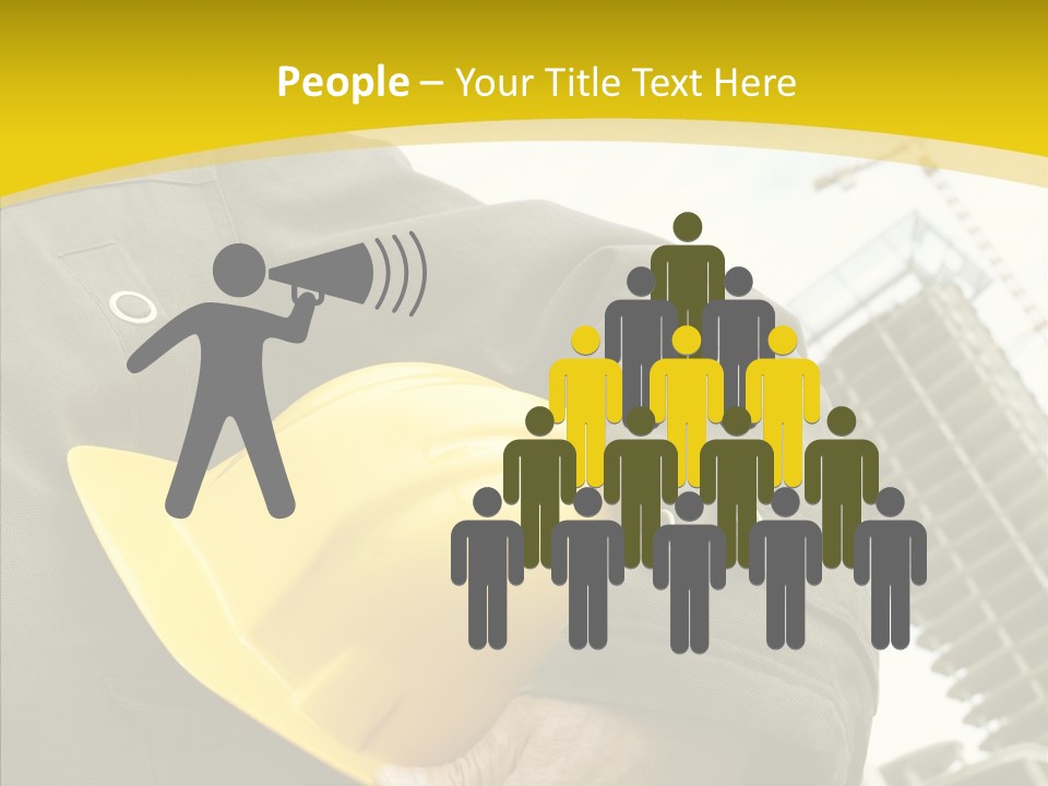 Person Hardhat Site PowerPoint Template