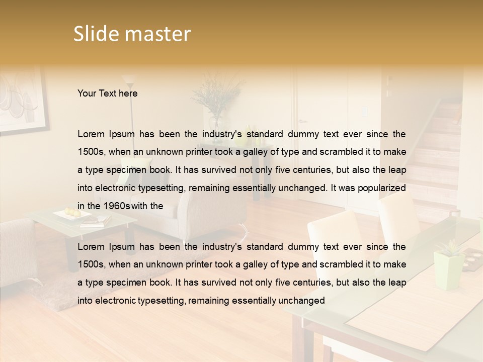 Blocks House Stainless PowerPoint Template