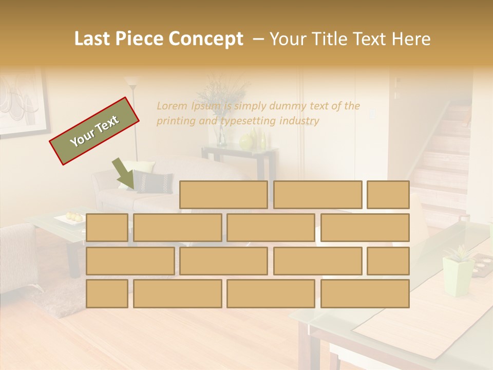 Blocks House Stainless PowerPoint Template