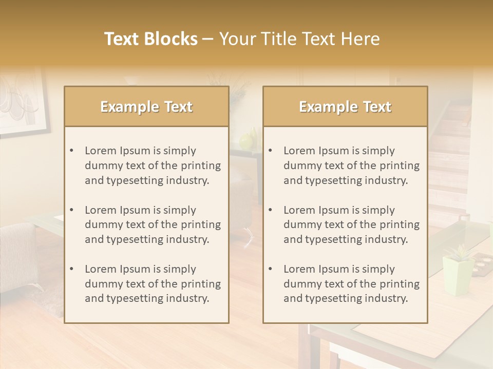 Blocks House Stainless PowerPoint Template
