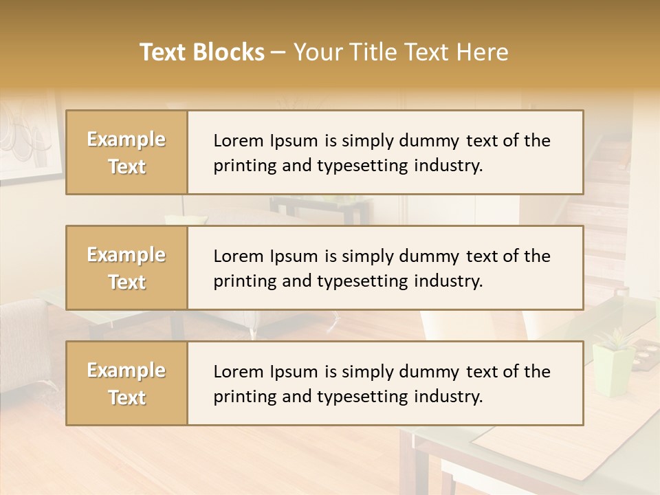 Blocks House Stainless PowerPoint Template