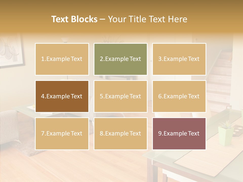 Blocks House Stainless PowerPoint Template