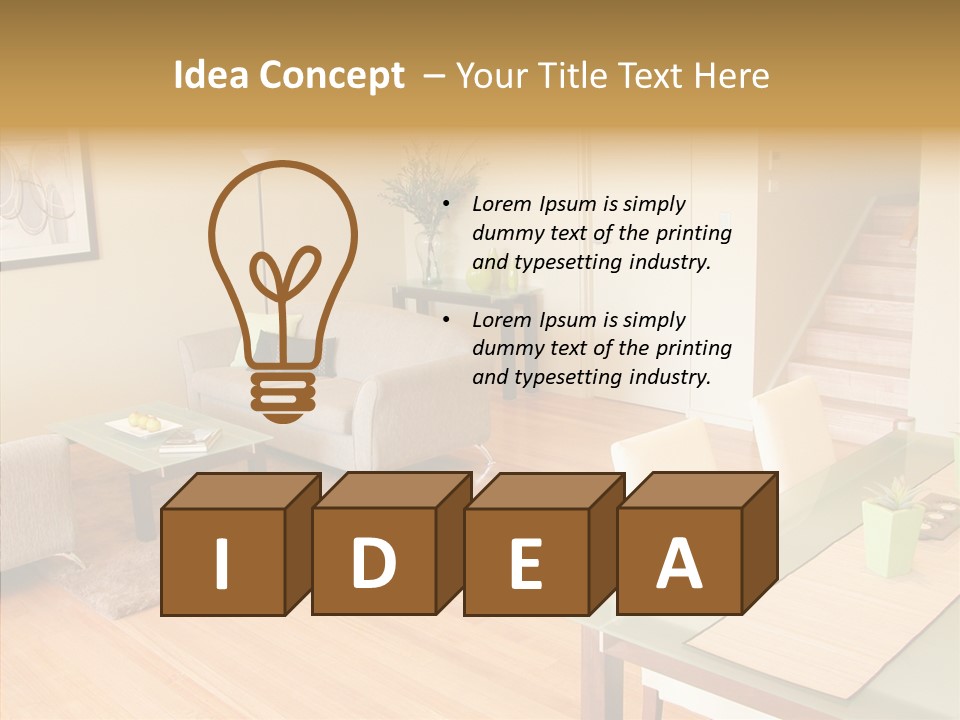 Blocks House Stainless PowerPoint Template