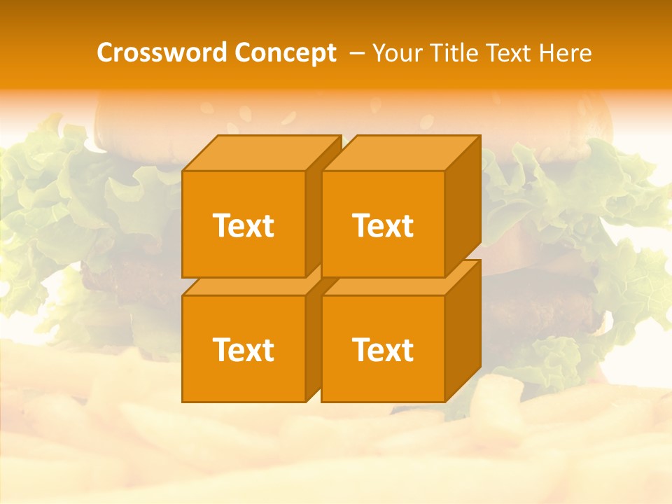 Healthy Hamburger French PowerPoint Template