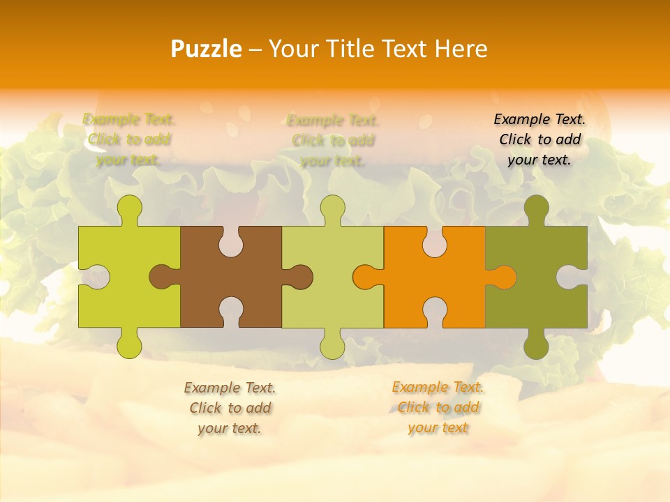 Healthy Hamburger French PowerPoint Template