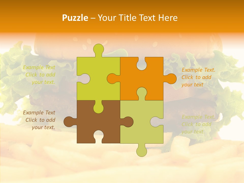 Healthy Hamburger French PowerPoint Template