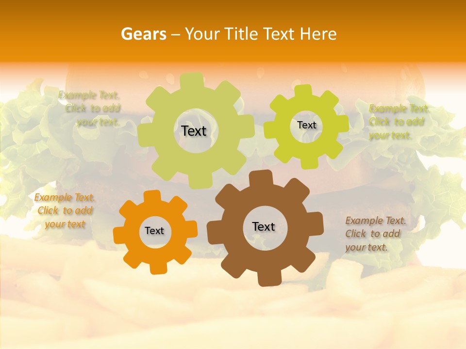 Healthy Hamburger French PowerPoint Template