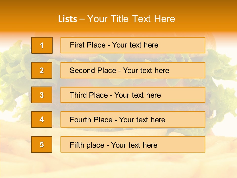 Healthy Hamburger French PowerPoint Template
