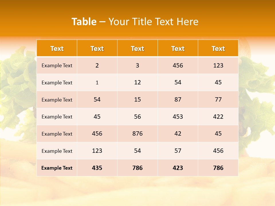 Healthy Hamburger French PowerPoint Template