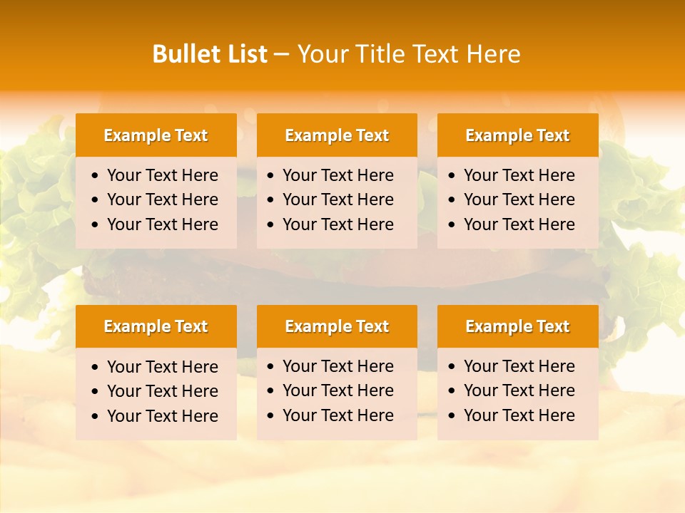 Healthy Hamburger French PowerPoint Template