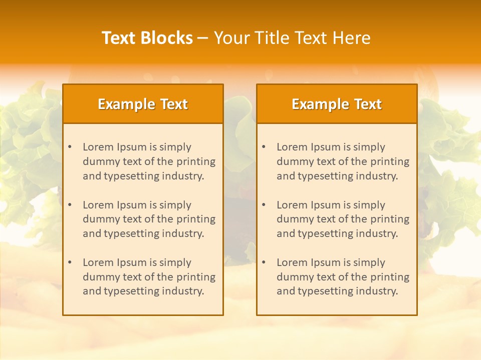Healthy Hamburger French PowerPoint Template