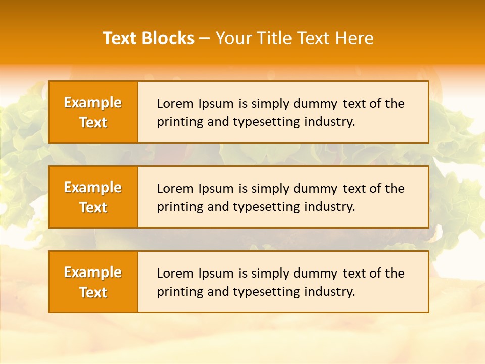 Healthy Hamburger French PowerPoint Template