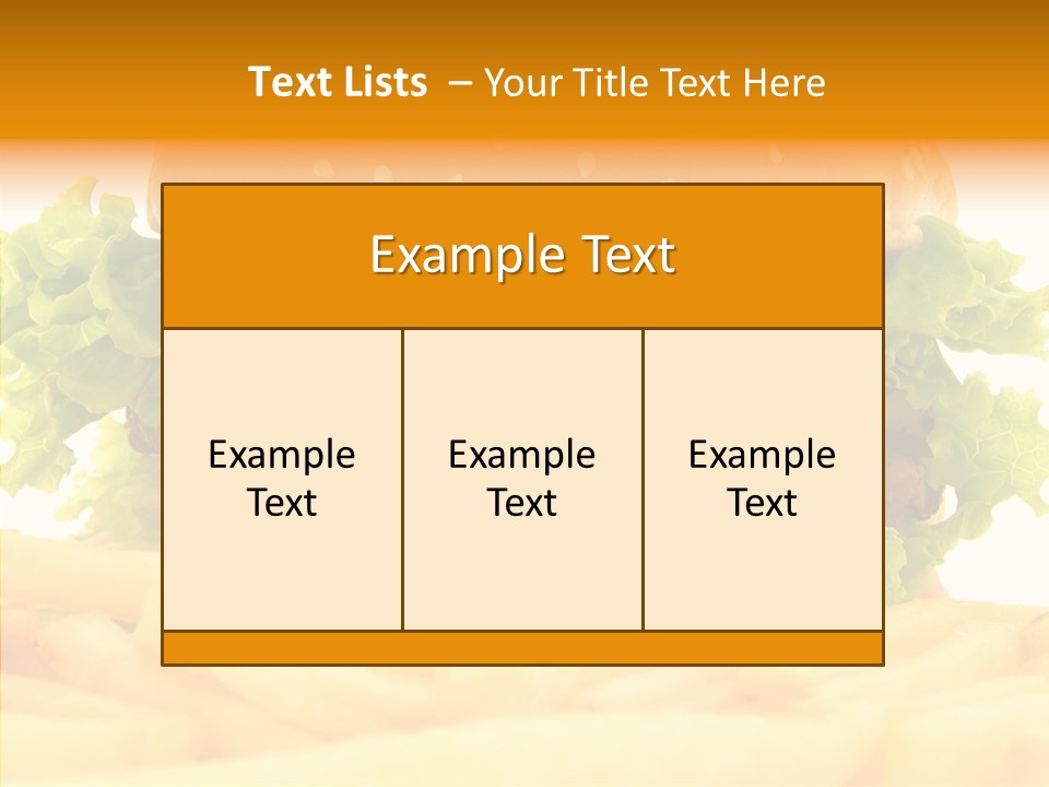 Healthy Hamburger French PowerPoint Template