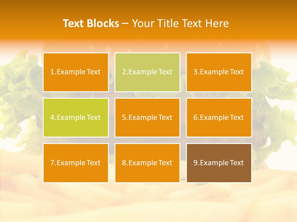 Healthy Hamburger French PowerPoint Template