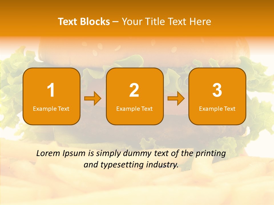 Healthy Hamburger French PowerPoint Template