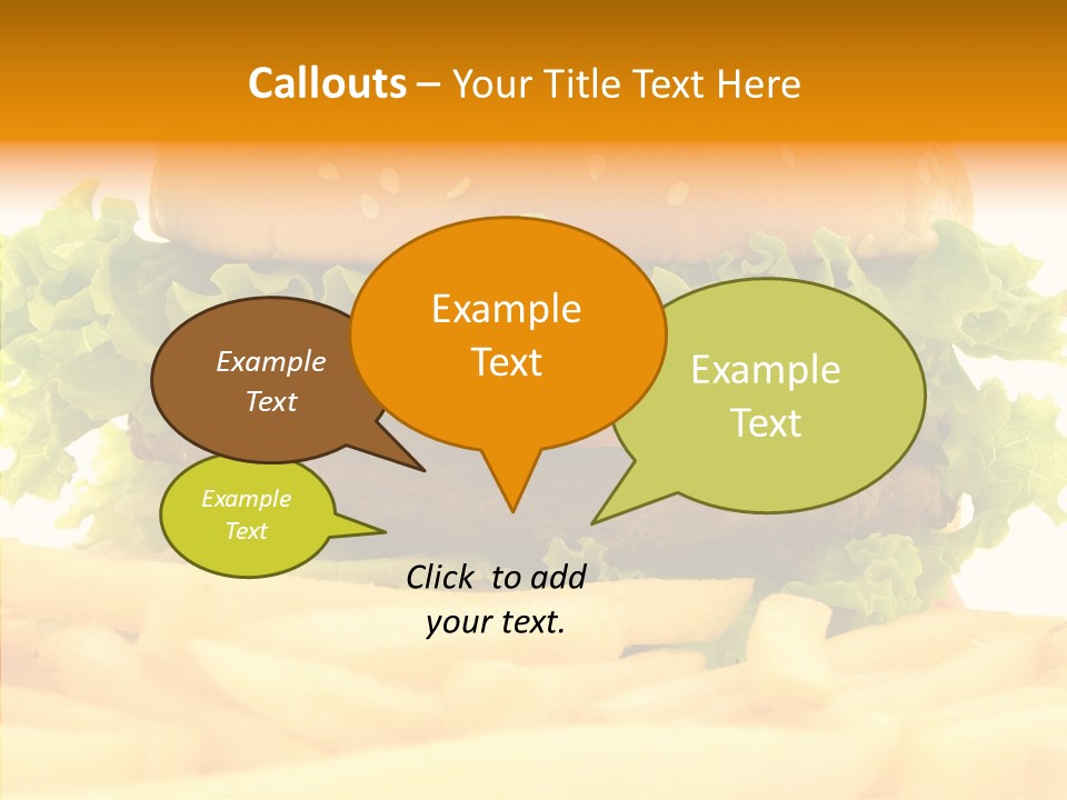 Healthy Hamburger French PowerPoint Template