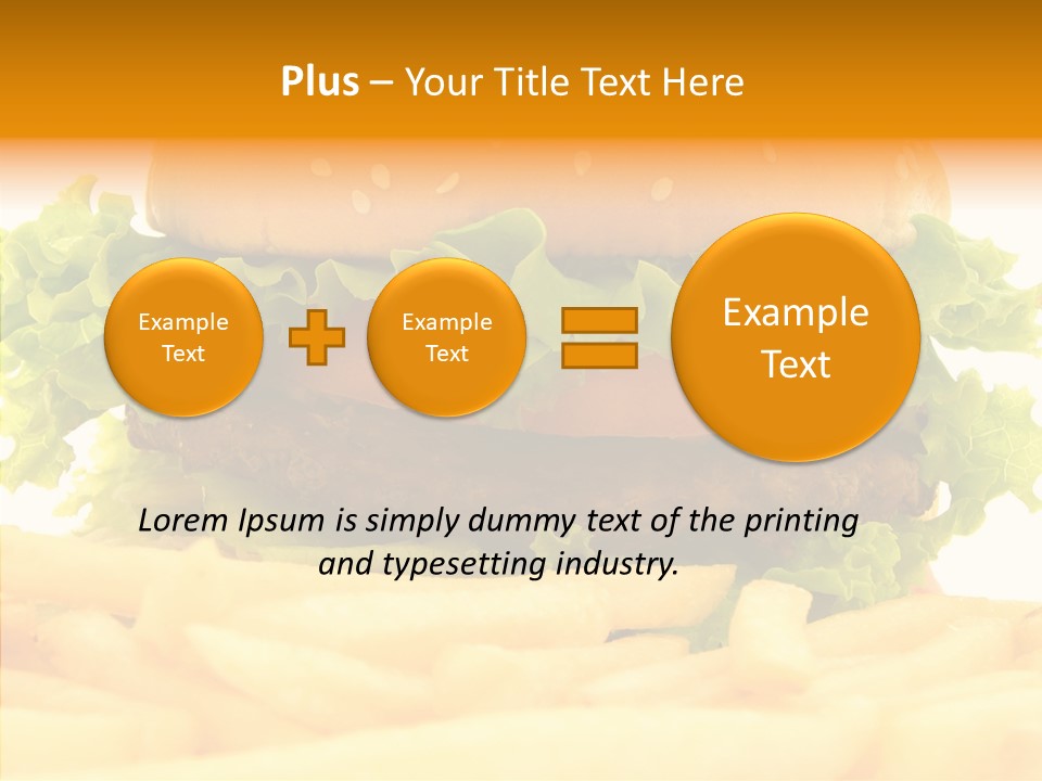 Healthy Hamburger French PowerPoint Template