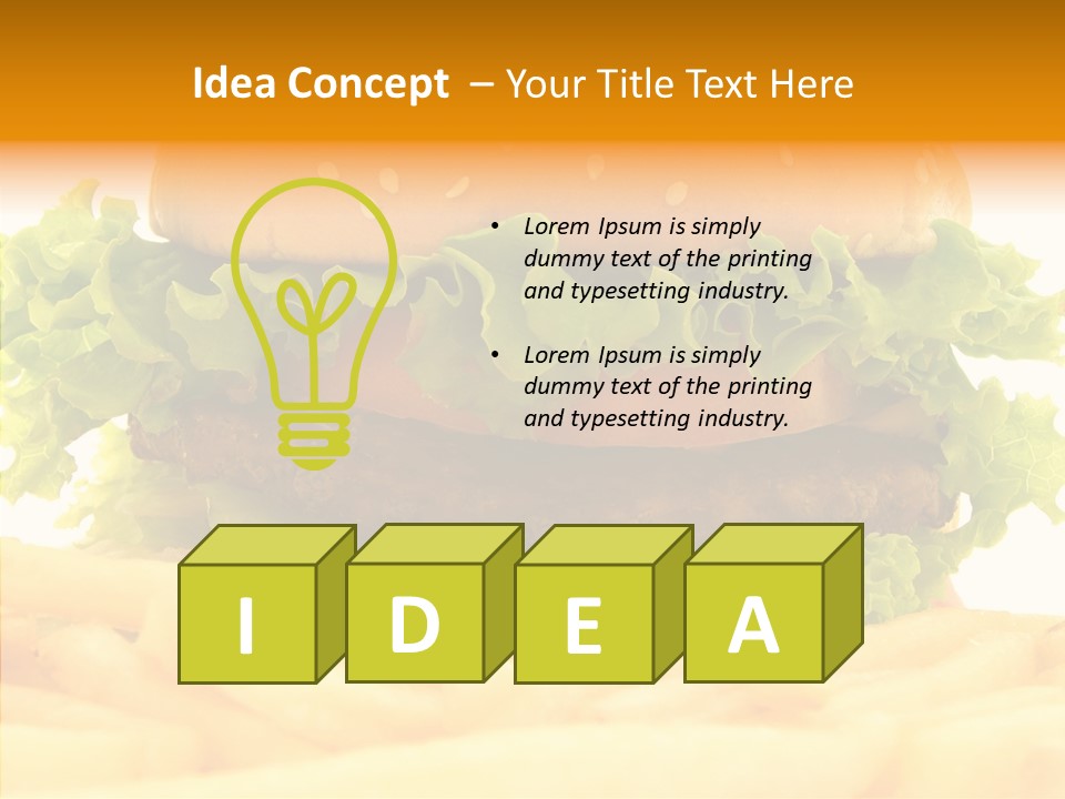 Healthy Hamburger French PowerPoint Template