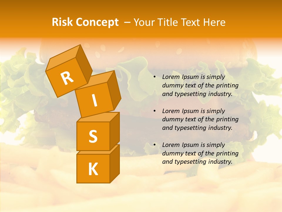 Healthy Hamburger French PowerPoint Template