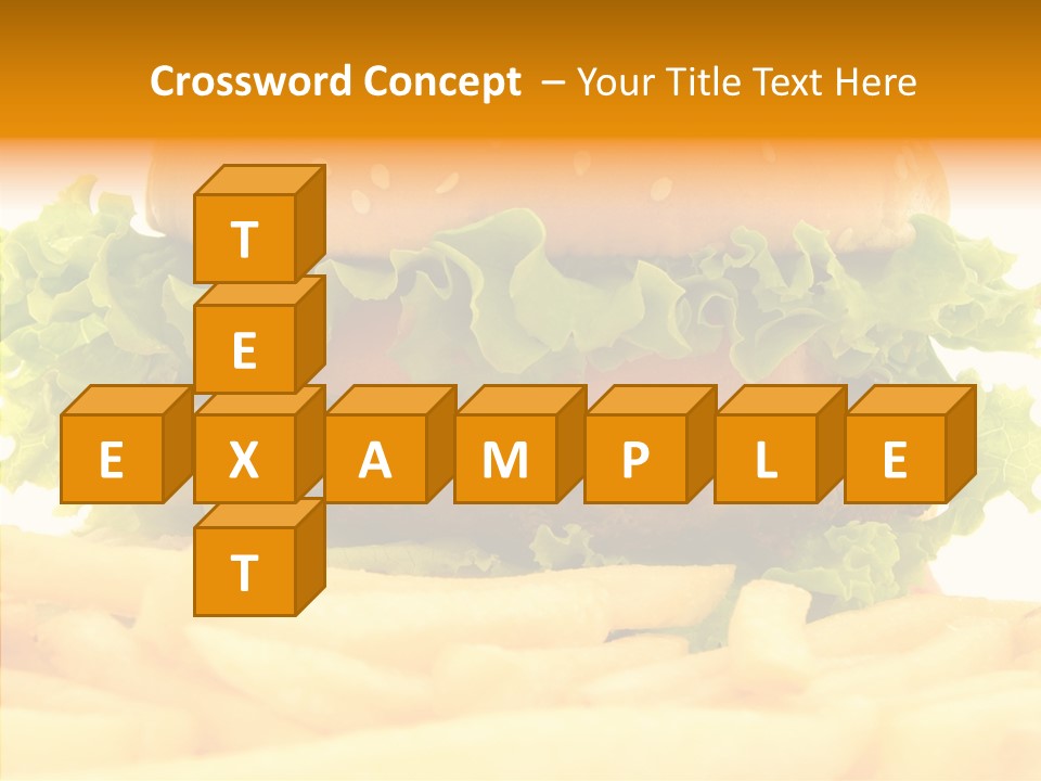 Healthy Hamburger French PowerPoint Template