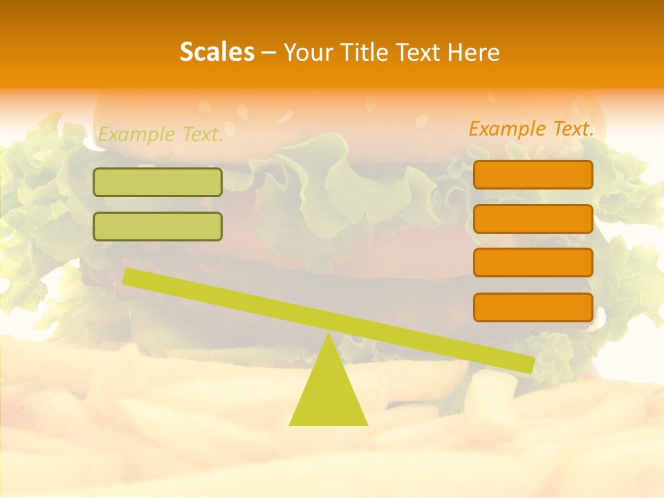 Healthy Hamburger French PowerPoint Template